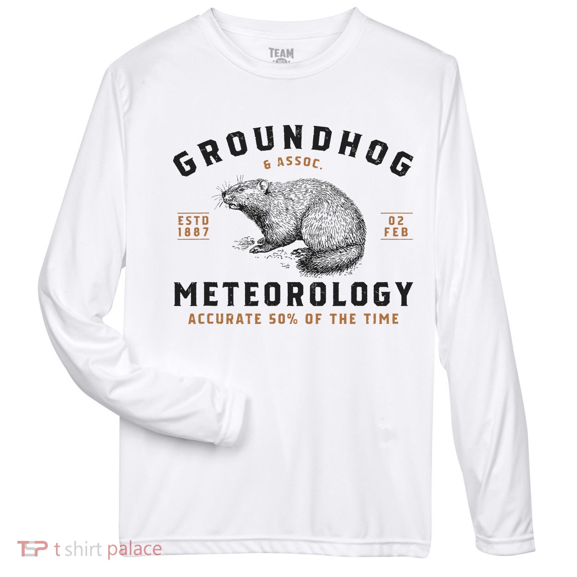 Funny Groundhog Day Shirts Groundhog Meteorology Zone Performance Long-Sleeve T-Shirt