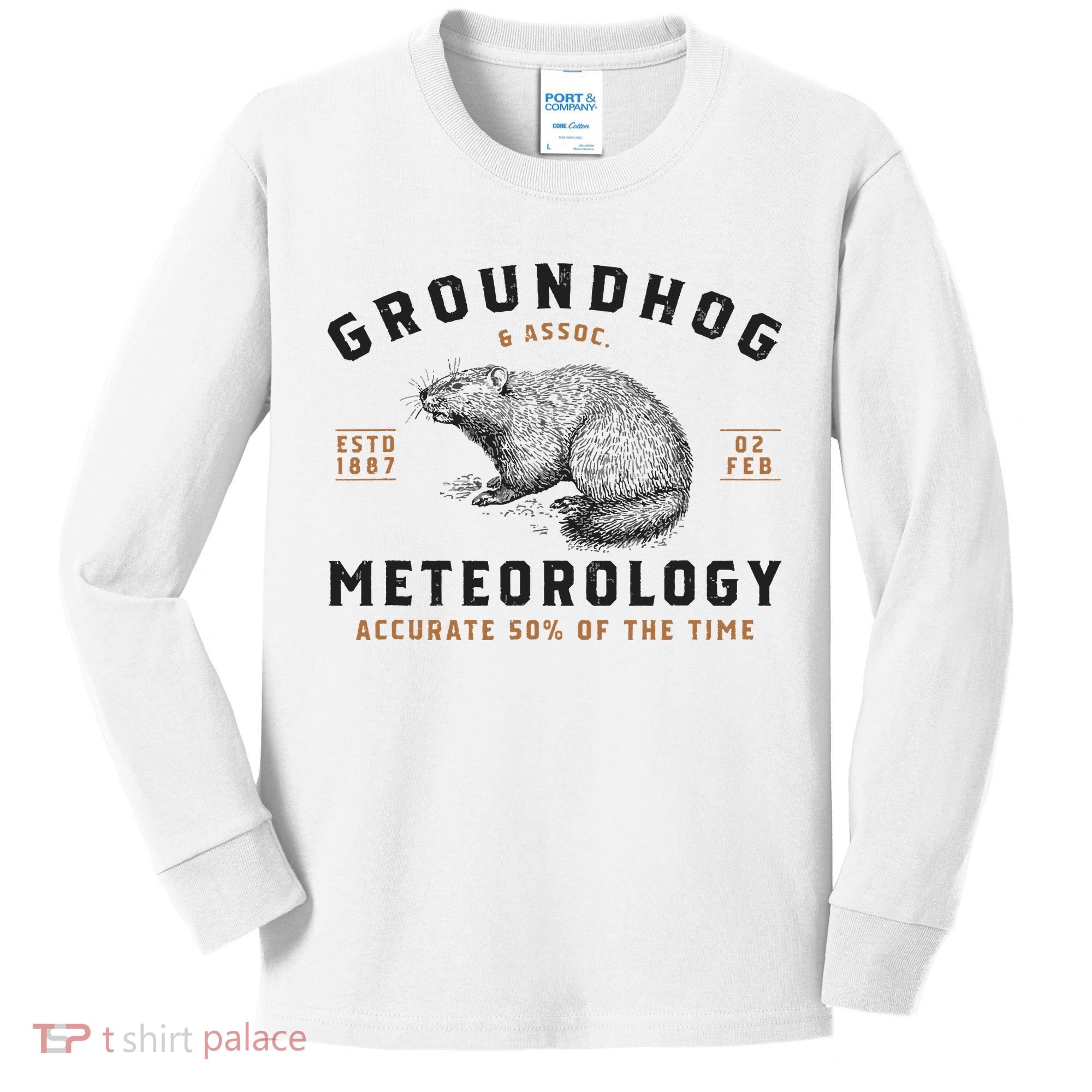 Funny Groundhog Day Shirts Groundhog Meteorology Kids Long Sleeve Shirt