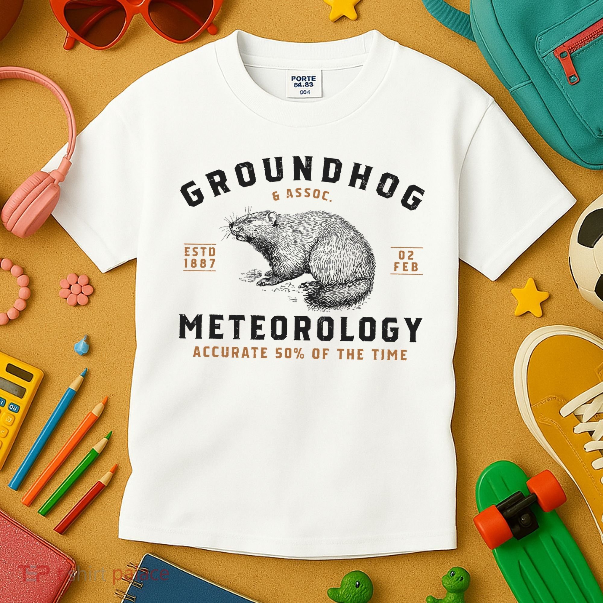 Funny Groundhog Day Shirts Groundhog Meteorology Kids T-Shirt
