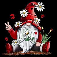 Floral Gnome Daisy Ladybugs Hippie Gnome Love Gift Coffee Mug thumb 5