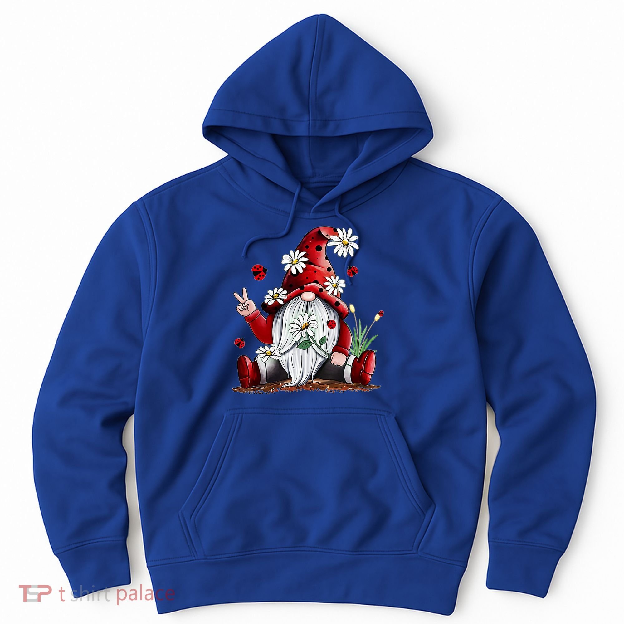 Floral Gnome Daisy Ladybugs Hippie Gnome Love Gift Hoodie