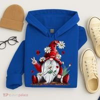 Floral Gnome Daisy Ladybugs Hippie Gnome Love Gift Hoodie thumb 4