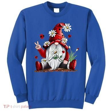 Floral Gnome Daisy Ladybugs Hippie Gnome Love Gift Sweatshirt