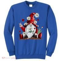 Floral Gnome Daisy Ladybugs Hippie Gnome Love Gift Sweatshirt thumb 0