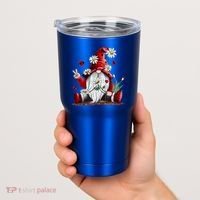 Floral Gnome Daisy Ladybugs Hippie Gnome Love Gift Tumbler thumb 2