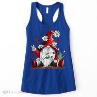 Floral Gnome Daisy Ladybugs Hippie Gnome Love Gift Women's Tank Top thumb 0
