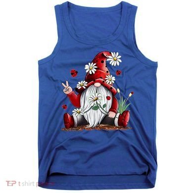 Floral Gnome Daisy Ladybugs Hippie Gnome Love Gift Tank Top