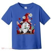 Floral Gnome Daisy Ladybugs Hippie Gnome Love Gift Toddler T-Shirt thumb 0