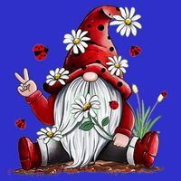 Floral Gnome Daisy Ladybugs Hippie Gnome Love Gift Kids Sweatshirt thumb 2