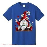 Floral Gnome Daisy Ladybugs Hippie Gnome Love Gift Kids T-Shirt thumb 0