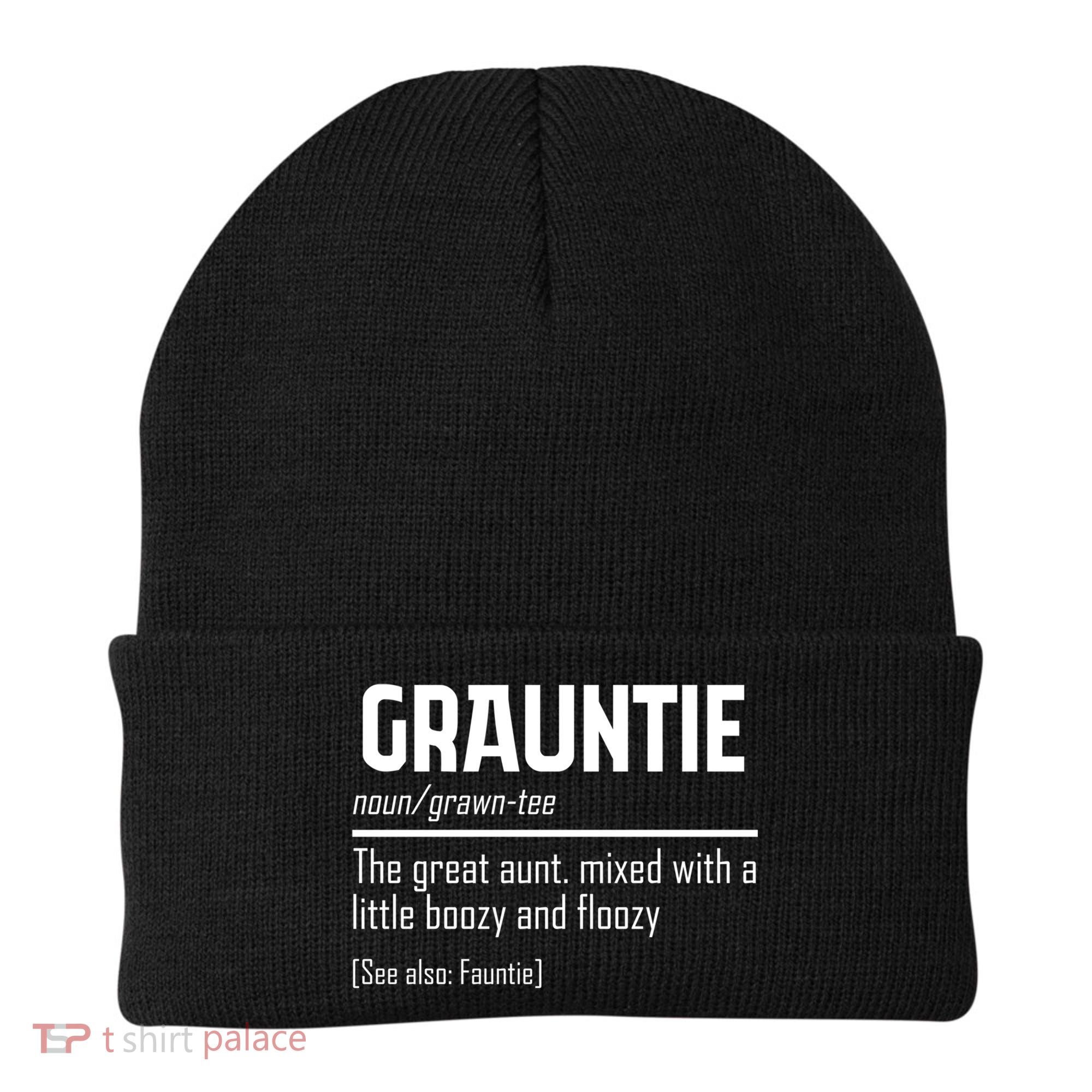 Funny Grauntie Definition Niece Nephew Aunt Auntie Gift Beanie