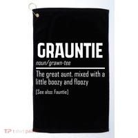 Funny Grauntie Definition Niece Nephew Aunt Auntie Gift Golf Towel thumb 0