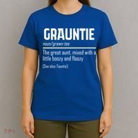 Funny Grauntie Definition Niece Nephew Aunt Auntie Gift T-Shirt thumb 4