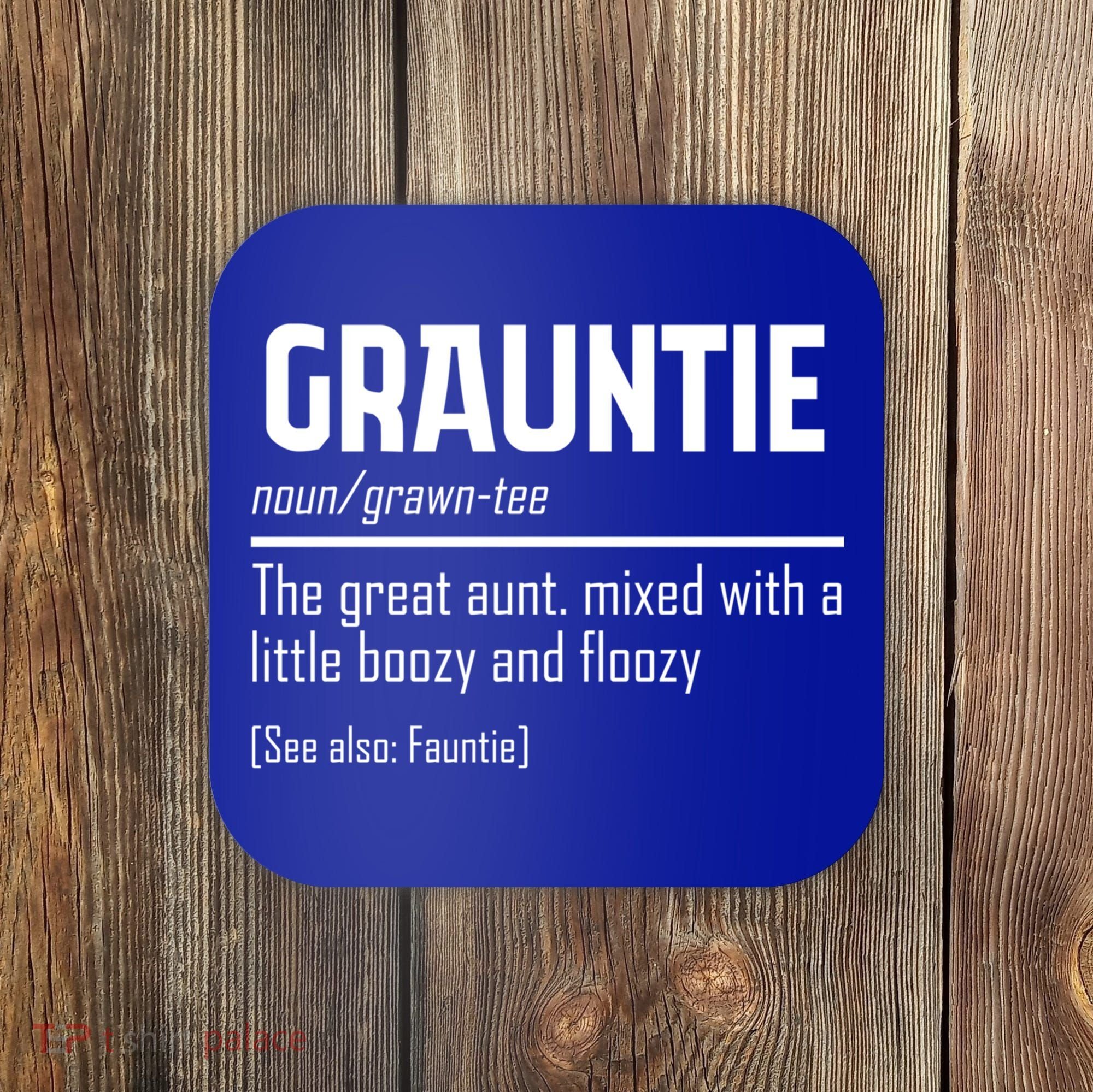 Funny Grauntie Definition Niece Nephew Aunt Auntie Gift Coaster