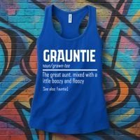 Funny Grauntie Definition Niece Nephew Aunt Auntie Gift Women's Tank Top thumb 3