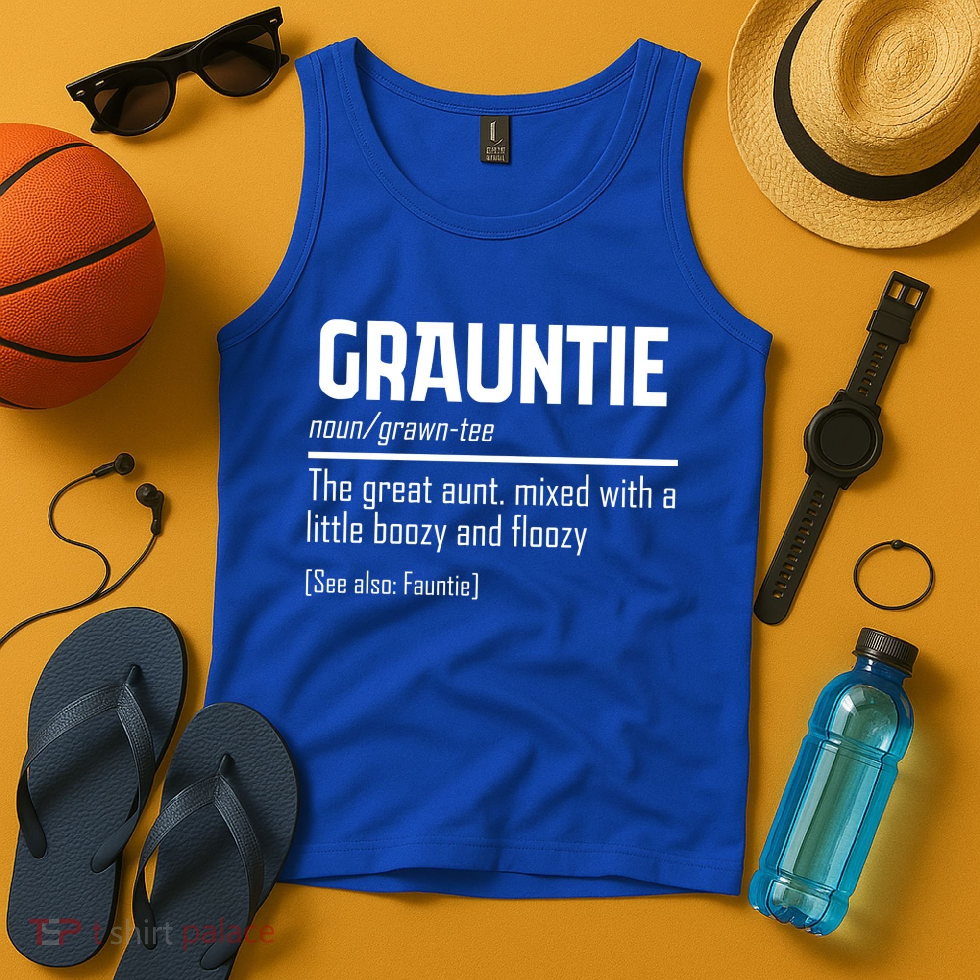 Funny Grauntie Definition Niece Nephew Aunt Auntie Gift Tank Top