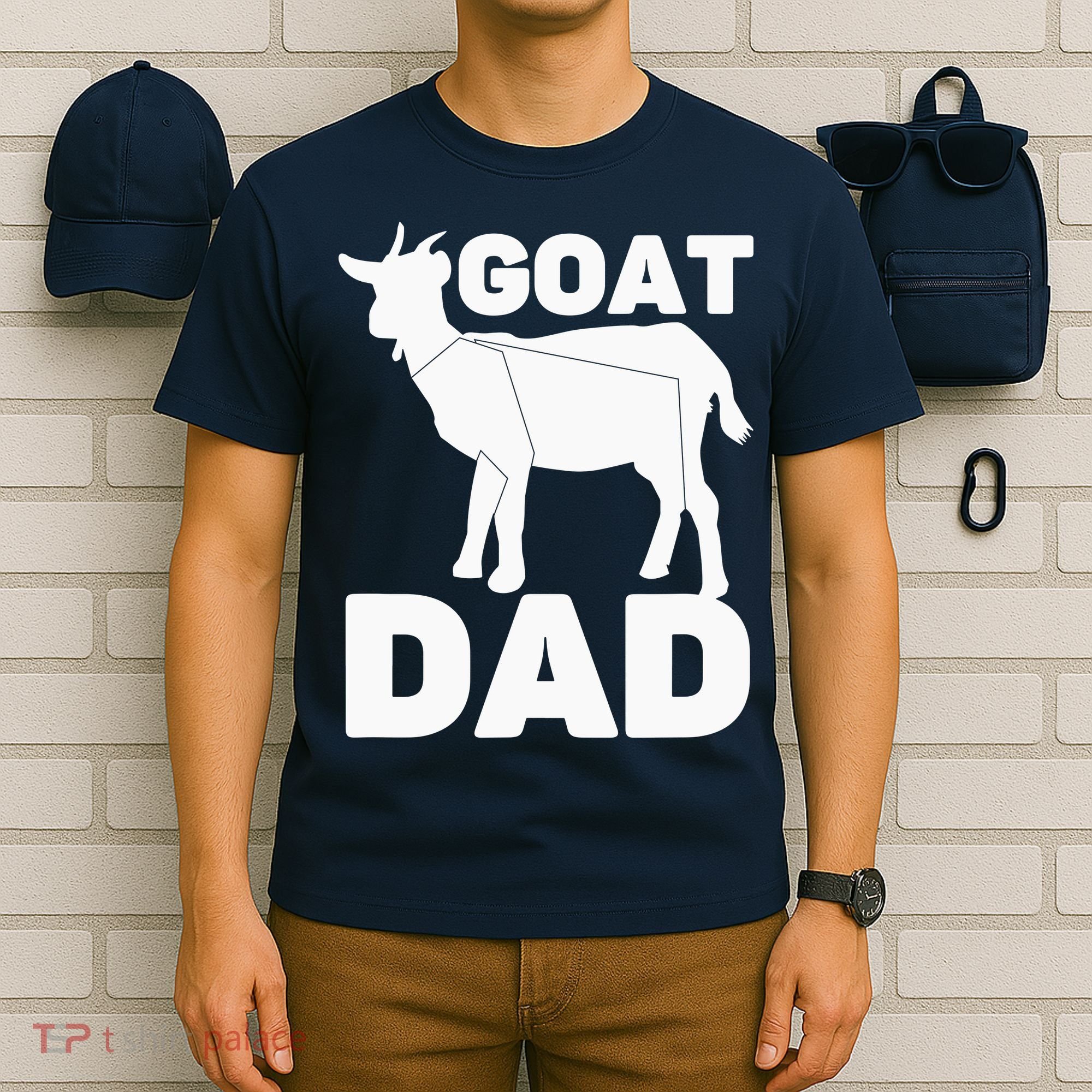 Funny Goat Dad The Goatfather Funny Goat Father Lover T-Shirt