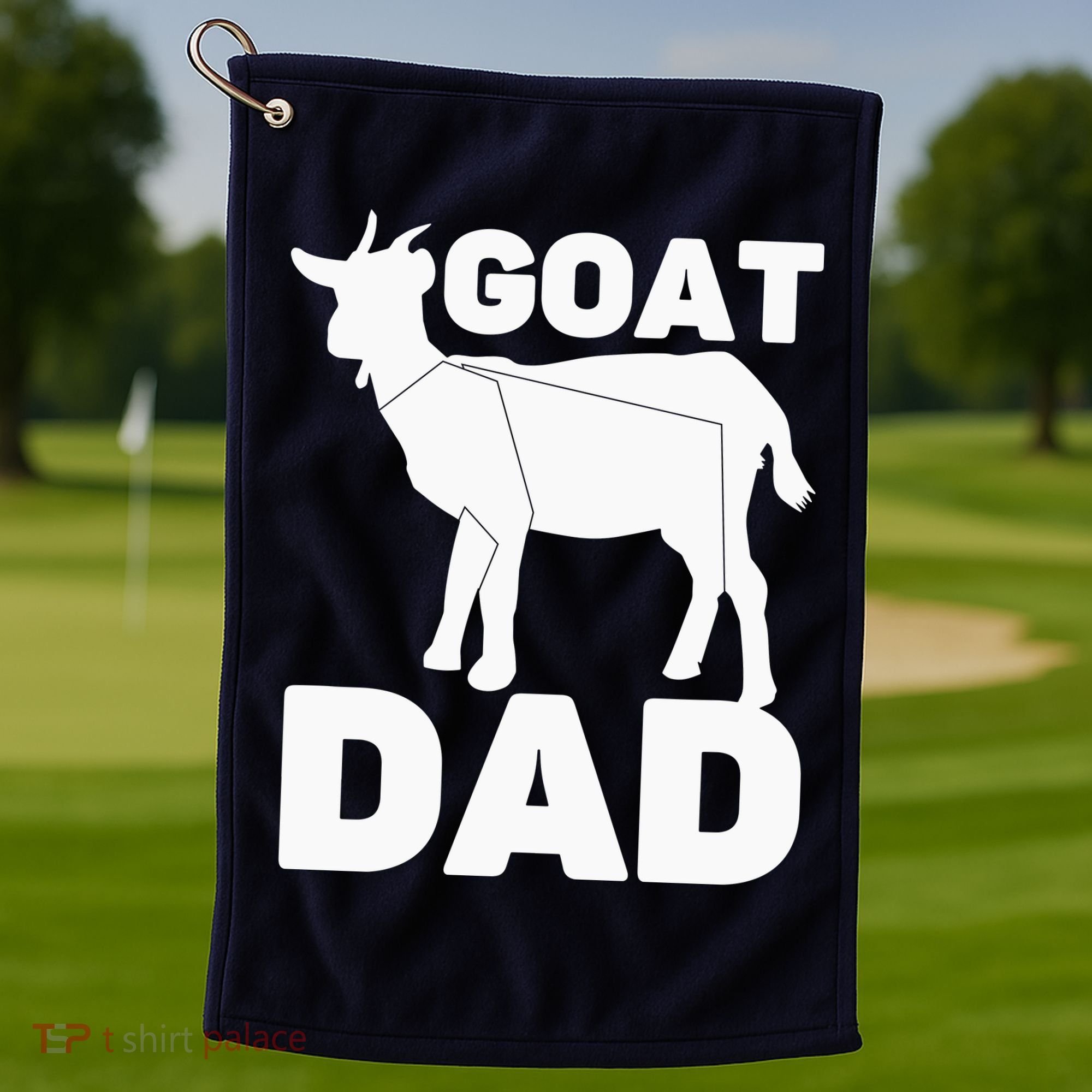 Funny Goat Dad The Goatfather Funny Goat Father Lover Golf Towel