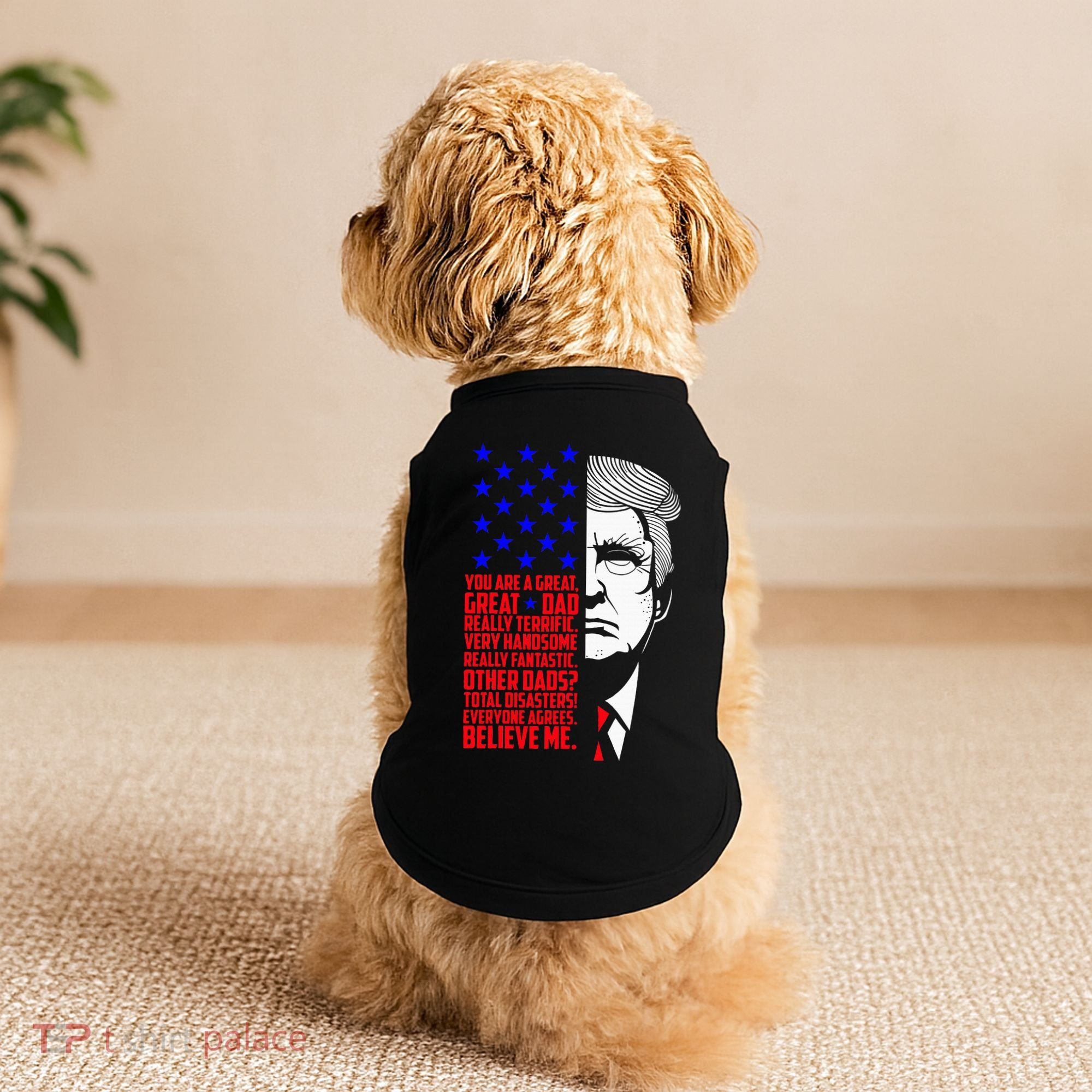 Funny Great Dad Donald Trump FatherS Day Doggie Tank