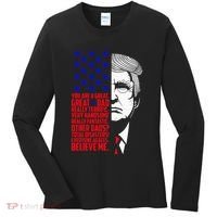 Funny Great Dad Donald Trump FatherS Day Women's Long Sleeve Shirt thumb 0