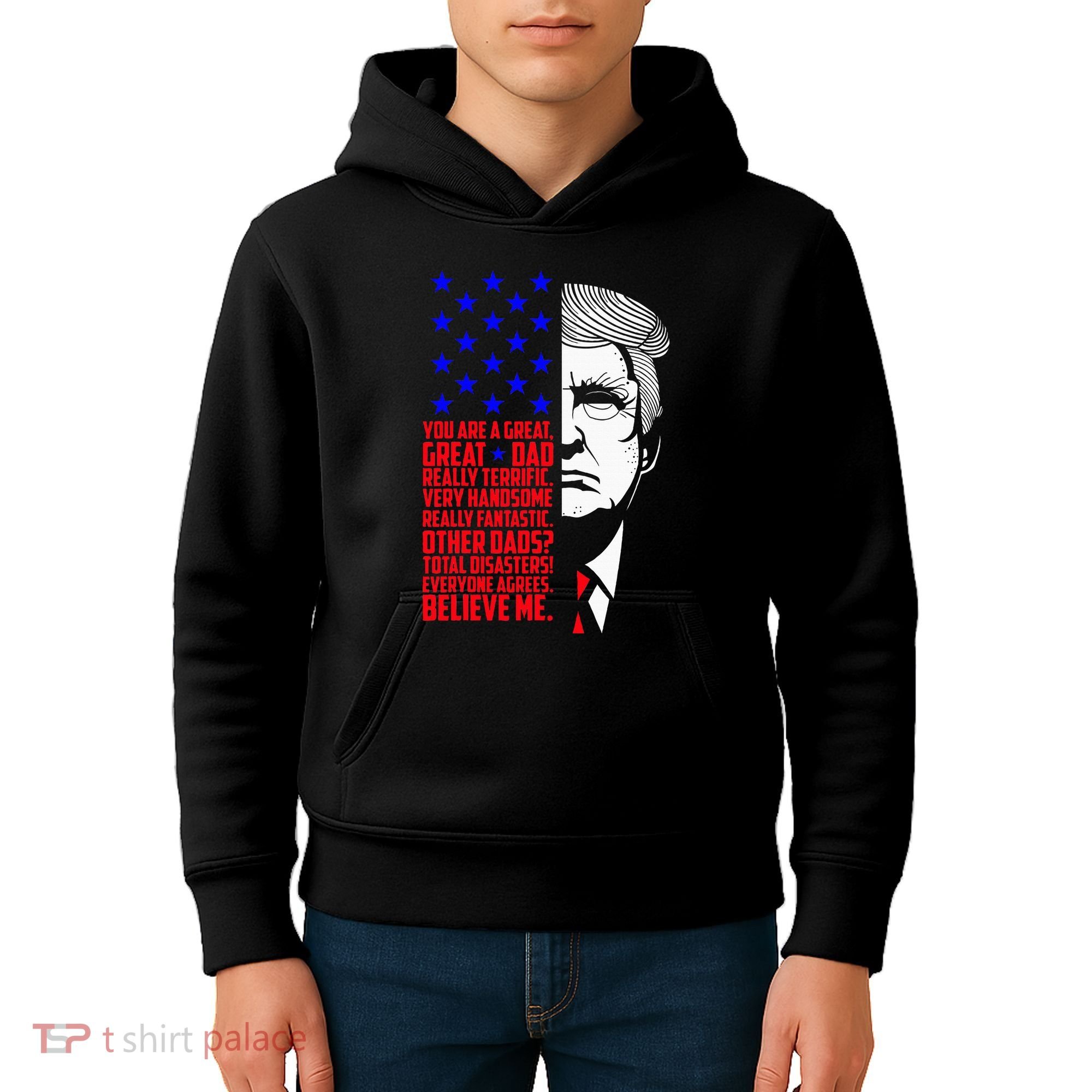 Funny Great Dad Donald Trump FatherS Day Kids Hoodie