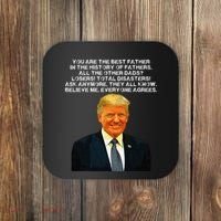 Funny Great Dad Donald Trump Fathers Day Coaster thumb 0