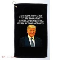 Funny Great Dad Donald Trump Fathers Day Golf Towel thumb 0