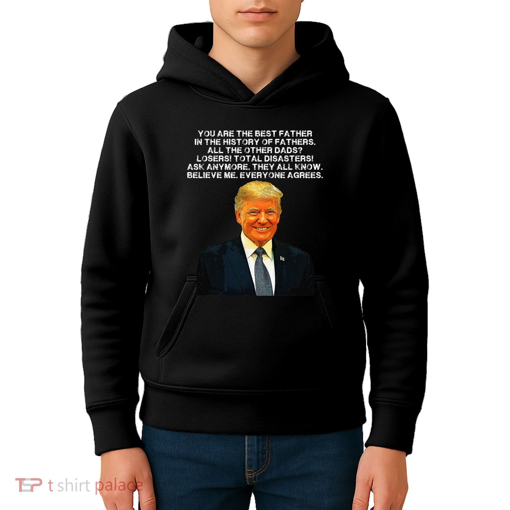 Funny Great Dad Donald Trump Fathers Day Kids Hoodie
