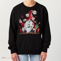 Floral Gnome Daisy Ladybugs Hippie Gnome Love Women's Sweatshirt thumb 0
