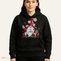 Floral Gnome Daisy Ladybugs Hippie Gnome Love Hoodie thumb 5