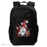 Floral Gnome Daisy Ladybugs Hippie Gnome Love Backpack thumb 0