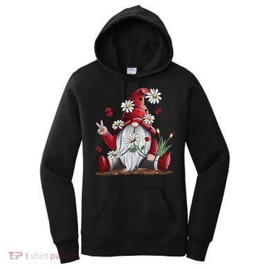 Floral Gnome Daisy Ladybugs Hippie Gnome Love Women's Hoodie