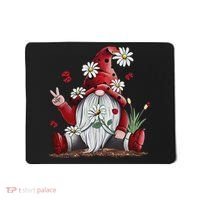 Floral Gnome Daisy Ladybugs Hippie Gnome Love Mousepad thumb 0