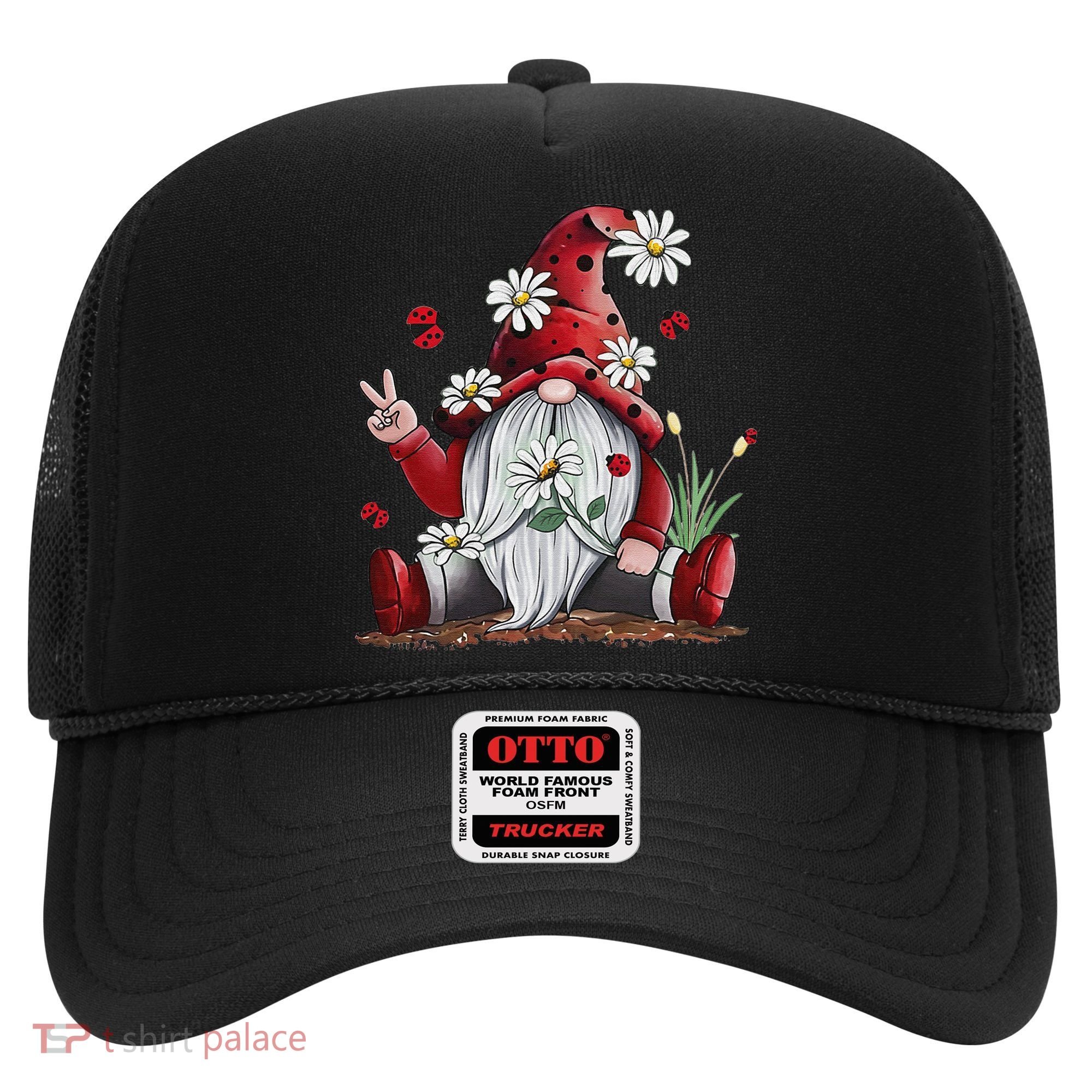 Floral Gnome Daisy Ladybugs Hippie Gnome Love Hat