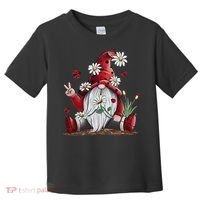 Floral Gnome Daisy Ladybugs Hippie Gnome Love Toddler T-Shirt thumb 0