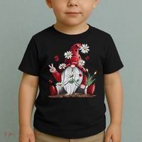Floral Gnome Daisy Ladybugs Hippie Gnome Love Toddler T-Shirt thumb 2