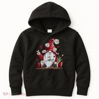 Floral Gnome Daisy Ladybugs Hippie Gnome Love Kids Hoodie thumb 0