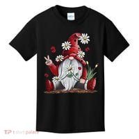 Floral Gnome Daisy Ladybugs Hippie Gnome Love Kids T-Shirt thumb 0