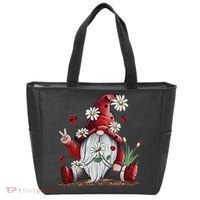 Floral Gnome Daisy Ladybugs Hippie Gnome Love Tote Bag thumb 0