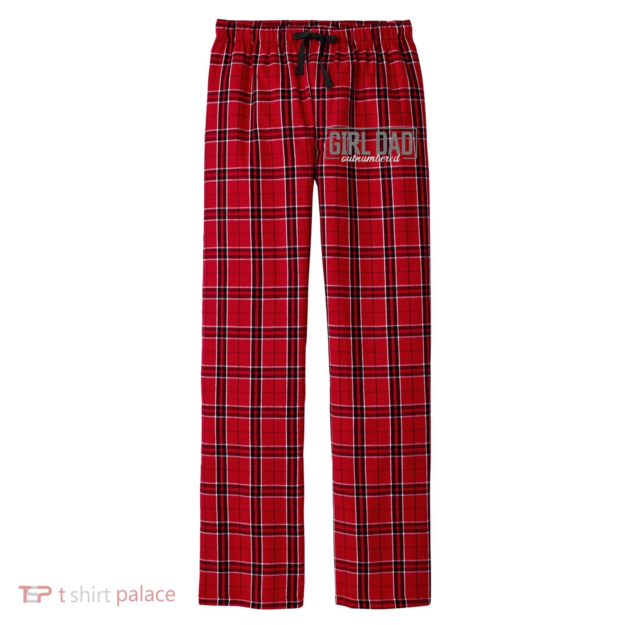 Funny Girl Dad Men's Flannel Plaid Pajama Pants