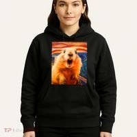 Funny Groundhog Day The Scream Painting Hoodie thumb 5