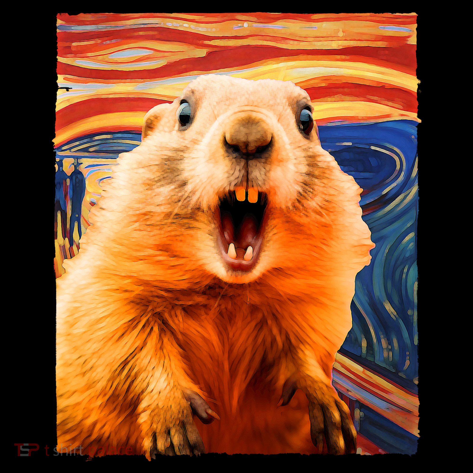 Funny Groundhog Day The Scream Painting Coffee Mug