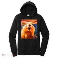 Funny Groundhog Day The Scream Painting Women's Hoodie thumb 0