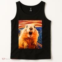 Funny Groundhog Day The Scream Painting Tank Top thumb 2