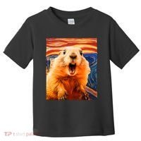 Funny Groundhog Day The Scream Painting Toddler T-Shirt thumb 0