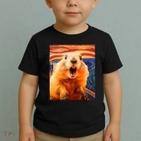 Funny Groundhog Day The Scream Painting Toddler T-Shirt thumb 2