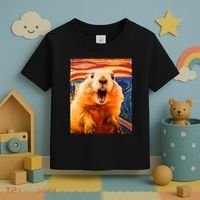 Funny Groundhog Day The Scream Painting Toddler T-Shirt thumb 3