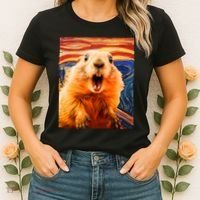 Funny Groundhog Day The Scream Painting Women's T-Shirt thumb 2
