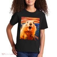 Funny Groundhog Day The Scream Painting Kids T-Shirt thumb 2