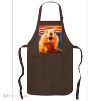 Funny Groundhog Day The Scream Painting Apron thumb 0